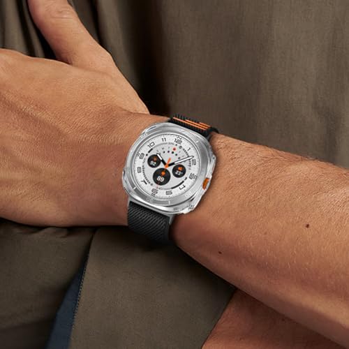 AMANECER Rugged PC Case Compatible with Galaxy Watch Ultra/Ultra 2025, Anti-Scratch Metal Bezel Ring for Samsung Watch 47MM, Stylish Armor Bumper Cover Protector of Smartwatch Accessory- Silver - image 7