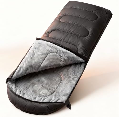 FARLAND Sleeping Bag for Adults, Cold Weather & Warm Plush Fleece...