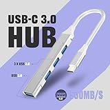 USB C Hub 4-Port Adapter for MacBook Pro/Air 2023/2022, iMac, iPad, PC | Compact Aluminum Multi-Port Dongle with USB 3.0/2.0, Plug & Play | Sleek Silver Design - Image 6