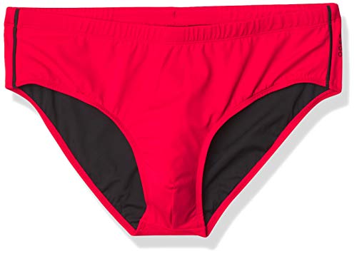 Hugo Side Logo Swim Briefs Berry Red #TOP23