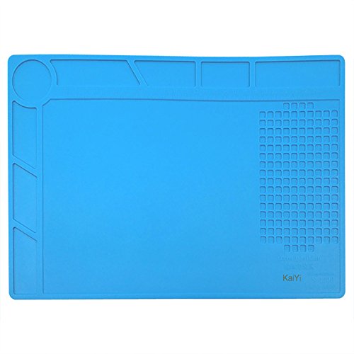 作業マット 卓上作業マット 絶縁 断熱パッド 溶接用 500℃高温熱風に耐える 耐切創 20cm目盛り付く 34 x23cm 電子製品・パソコン・携帯などの分解修理用(34 x23cm)