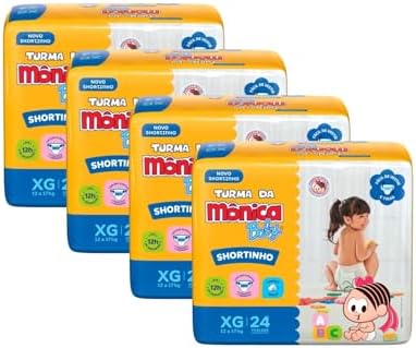 Fralda Turma da Mônica Baby Shortinho Jumbo XG 96 Unidades