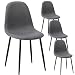 Produktbild DEULINE Esszimmerstühle Essstühle SGS Massivholz Polsterstuhl Esszimmer Stuhl Berlin 4er-Set GRAU 521258