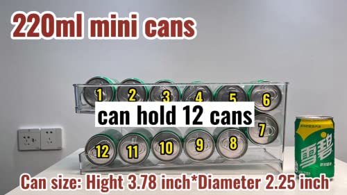 2-Layer Auto Rolling Down Soda Can Storage Box, Suitable For Refrigerator Ice Countertop Food Cabinets, Beverage Racks, Transparent Plastic Containers #TOP3