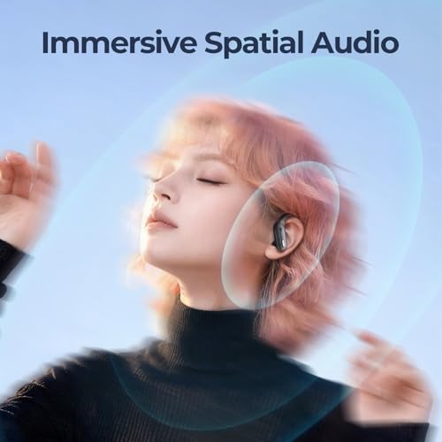 Active Noise Cancelling Wireless Earbuds Bluetooth Headphones 90 Hrs Playtime Ear Buds with Hi-Res Stereo Deep Bass Power Display Earphones with Earhooks Waterproof Transparency Headset Sports/Running - image 5
