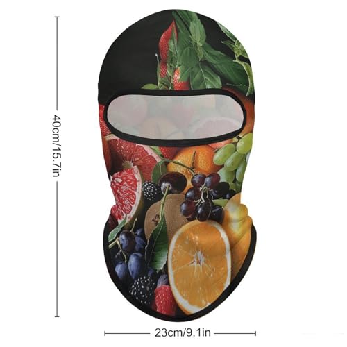 Balaclava para hombres, máscara para mujeres con diseño de frutas frescas para cubrir todo el rostro para ciclismo miniatura 2