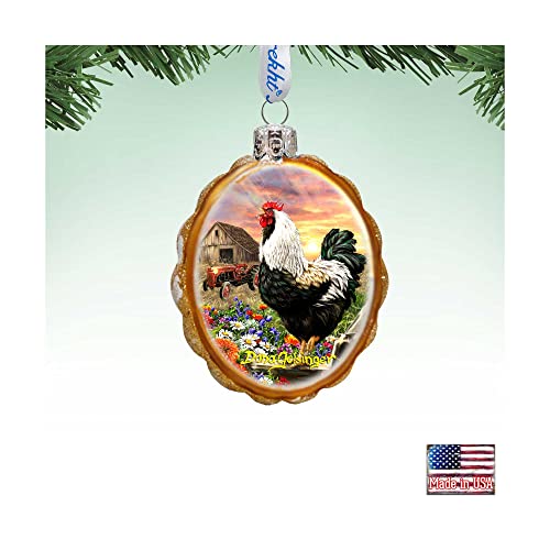 Designocracy Sunrise on The Farm Mercury Glass Ornament by D. Gelsinger - 778114-DG