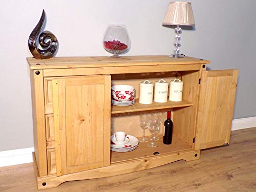 Mercers Furniture Trade Corona Low Sideboard Light Fiesta Wax - Image 4