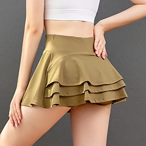 Saia curta feminina personalizada lisa yoga esportes quadril mini saia feminina corrida fitness têni