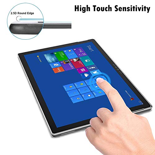 Megoo Screen Protector For New Surface Pro 5, Ultra Clear/High Response/Tempered Glass, Compatible For Microsoft Surface Pro 6/ Pro 2017/ Pro4 12.3 Inch #TOP2