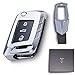 Coque en pour Clé VW Volkswagen - Cover Housse Alliage de zinc en Chrome pour Télécommande VW Golf MK7 Tiguan Passat Seat Ibiza Leon Skoda Octavia Porte-clé Protection