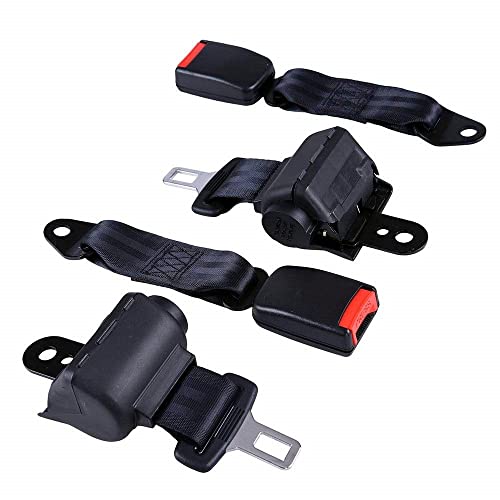 Cartroller General Retractable Golf Carts Seat Belt for EZGO TXT, Golf Cart, Club Car DS and Yamaha Compatiable (Set of 2)