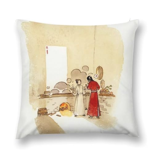 天官賜福 (88) 枕カバー ぬいぐるみ枕カバー 枕 お昼寝枕 アニメグッズ 部屋飾り スクエア枕 隠しファスナー シンプルで柔らかい 抗菌防臭 四季寝具 可愛くておしゃれ 18 "x18 "