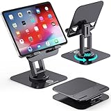 OCYCLONE for iPad Stand for Desk, 360 Rotating Adjustable Portable Monitor Tablet Holder Office Accessories Compatible with Kindle 4' - 15.6' Tablet iPad PS...