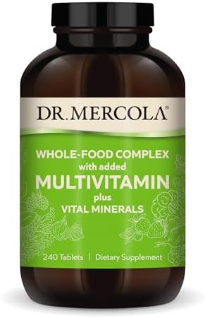 Dr. Mercola Whole-Food Complex with Added Multivitamin Plus Vital Minerals, 30 Servings (240 Tablets), Dietary Supplement, Supports Overall Health