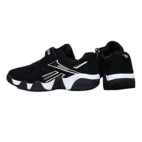 Image of Hopscotch Boys Mesh and PU Text Print Athletic Shoes in White Color