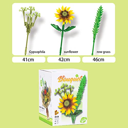 Blumenstrauß Bausteine Kit, Blumen Bauspielzeugsets Konstruktionsspielzeug, Kreatives DIY Projekt Zimmer Deko Botanik… – Bild 3