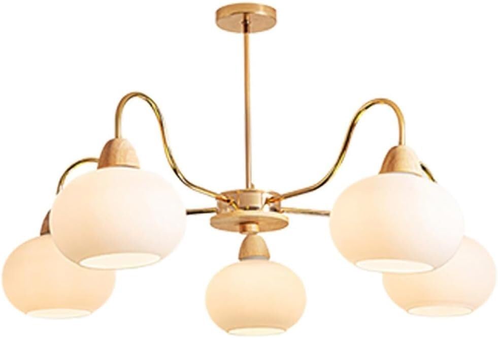 Grand Spoutnik en verre de lait, lustre semi-encastré rétro à 6 lumières pour votre plafond