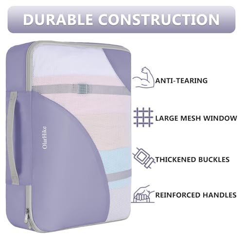 Image of OlarHike 8 Set Packing Cubes for Travel,Gifts for Women Mom,Anti-Tearing Suitcase Organizer,with Over 1000 pcs Mesh Holes,Vacation Essentials & Accessories for Cruise Ship