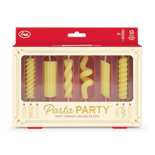 Genuine Fred Pasta Party Noodle Candles, Set of 6 Quirky Pasta Noodle Shaped Birthday Candles, Fun and Unique, Gift-Ready Package by Genuine Fred - Image 3
