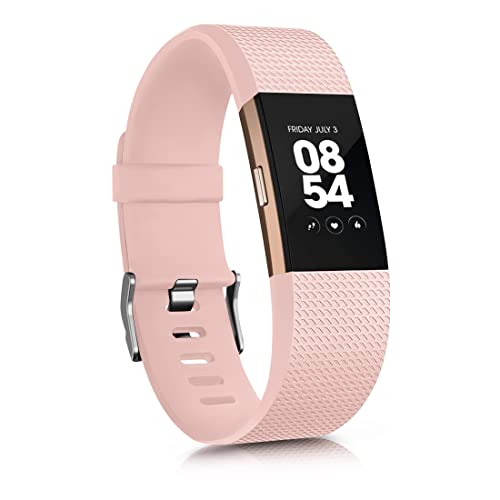 Image of Tobfit Watch Strap Compatible for Fitbit Charge 2 (Watch Not Included), Removable Soft Belts for Charge 2 Wristband, Smartwatch Band for Men & Women