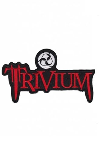 Toppa ricamata termoadesiva con motivo Trivium Red Metal Band