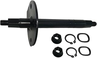 Eje de pedal de repuesto para bicicleta estática, pieza de metal resistente al desgaste para reparación de bicicletas estacionarias (17 mm x 165 mm)