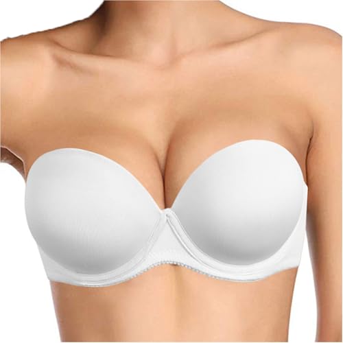 Image of Plusexy Women's Push Up Strapless Bra Padded Wire Convertible Multiway Bras | Halter Non Slip