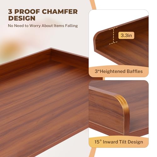 FAHKNS Washer Dryer Countertop - Wood Laundry Washer Dryer Topper with Anti-Slip Mat, 54" Width Waterproof Laundry Room Organization, Light & Save Space, Walnut by FAHKNS - Image 3