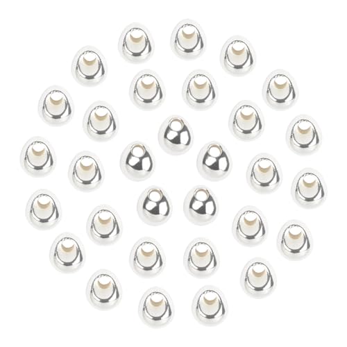 MUUNN Offset Tungsten Beads for Fly Tying, 2.3mm, Silver, 100 Count