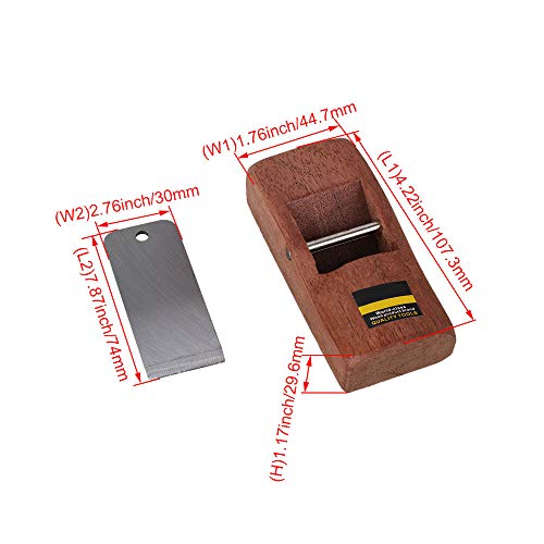 Yibuy Mini-Handhobel aus Holz, perfekt für die Holzbearbeitung, das Beschneiden, das Hobeln von Holz, das Glätten von Oberflächen, 10 cm