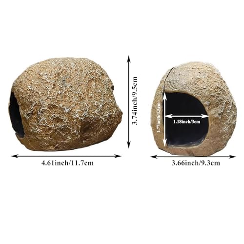 Image of Magnetic Aquarium Cave Fish Tank Hideout Cave for Small Fish Breeding, Shrimp Nest, Betta Fish Tank Ornaments Resin Aquarium Decorations