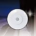 3-Pack 50 Lumen battery powered motion Sensor sensing LED Night Light, stick anywhere puck shaped. Great for Indoor hallway lighting closets bathrooms kitchens nursery. Adhesive pads (Round)