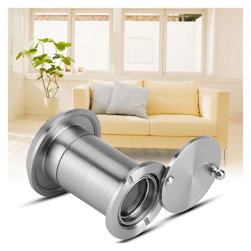 Mirilla para puerta de seguridad para el hogar con visor gran angular plateado 5