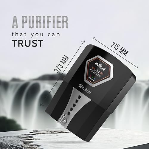 Image of Blueshell RO Water Purifier for Home|Splash silver| RO+UV+TDS | 9 Ltrs | Suitable For Borewell, Tank Water