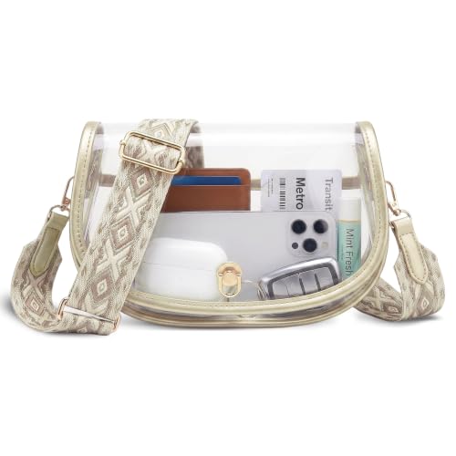 Image of Wuflyover Clear Bag for Stadium Events, Clear Purse Crossbody Bag for Women