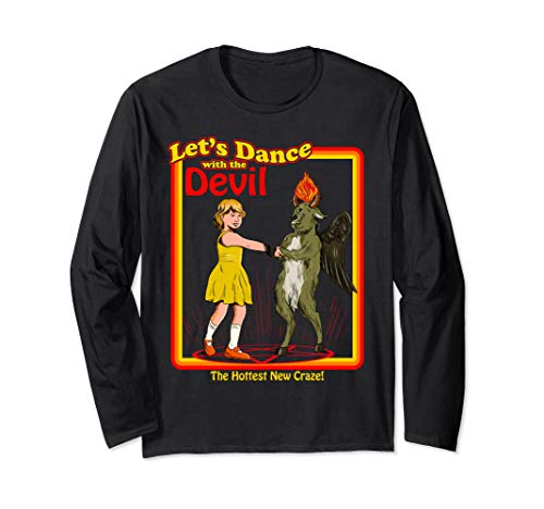 Witchcraft Let's Dance with the Devil Baphomet Satanic Funny Long Sleeve T-Shirt