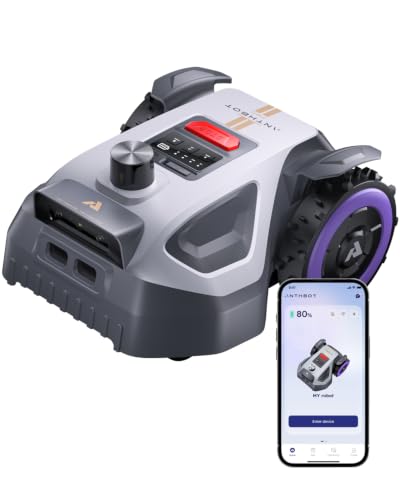 ANTHBOT M Pro Mähroboter ohne Begrenzungskabel – HoloSense 4-in-1 Navigation (360° LiDAR, RTK/NetRTK, Dual-Vision), 500㎡, 45% Steigung, Schnitthöhe per App, Rasenmäher Roboter für komplexe Gärten