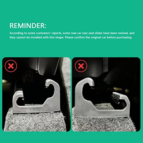 4 Stück Sitzschienenpolster für Modell 3 Y 2021 bis 2023, Modell Y 2021 bis 2023k, Sitzunterlagen aus ABS-Kunststoff für Fahrzeug