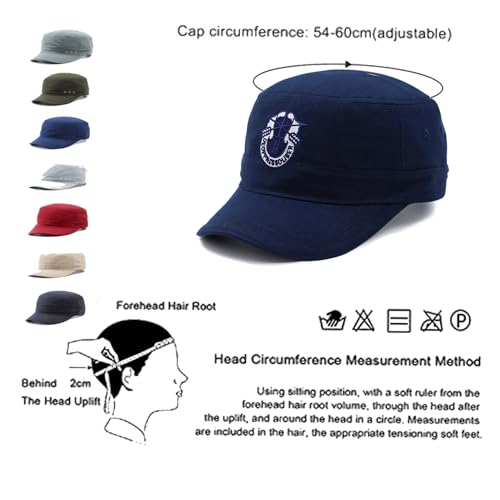 Image of JAZAA Army Cap Short Brim Breathable Military Cap Adjustable Classic Baseball Cap