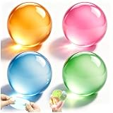 4 Piezas Bola Antiestrés De Aceite De Coco, Textura Transparente y Lisa Squishy Antiestrés, Relleno De Maltosa Lento Rebote, Práctico Squeeze Toy como Fidget Toys Antiestres para Niños y Adulto