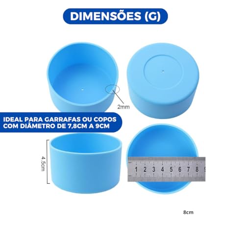 Protetor de Silicone para Garrafas e Copos Antiderrapante de 500 a 1L Acessorio para Proteger a Base