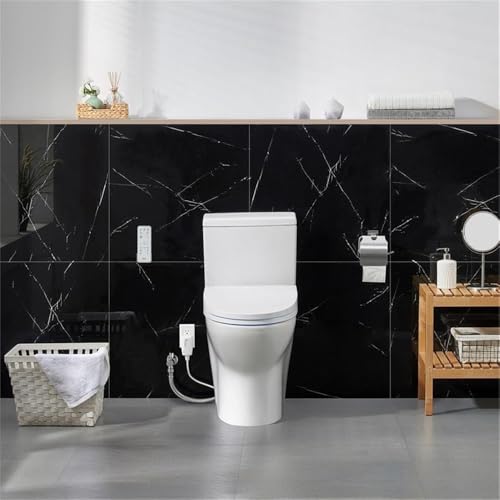 Inodoro Bidé Inteligente Alargado Pemberly Row, Sin Tanque, Blanco, Asiento Calefactable con Luz LED Nocturna, Descarga Automática, Control Remoto, Boquilla Autolimpiante, Diseño Moderno para Baños de Lujo miniatura 7