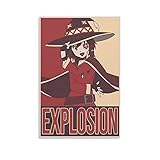 YAOJING Japen Comedy Manga KonoSuba Anime Girl Megumin Poster Print Photo Art Painting Canvas Poster Home Decorative Bedroom Modern Decor Posters Gifts 16x24inch(40x60cm)