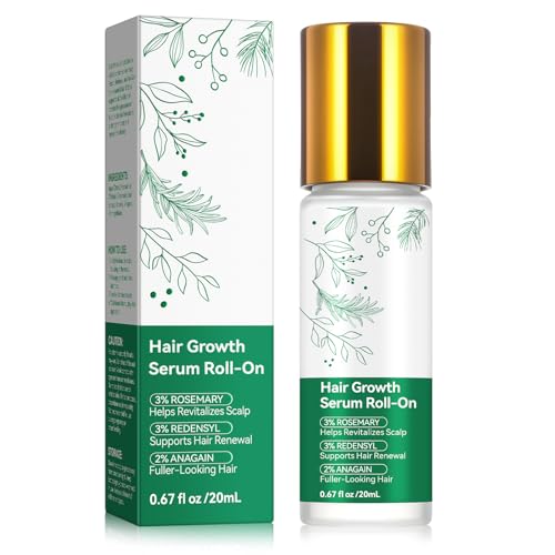 Suero para el crecimiento del cabello – 3% de romero y 3% Redensyl & 2% AnaGain | Serum de crecimiento del cabello con MSM, aloe vera, aceite de coco y manteca de karité | Serum para el crecimiento