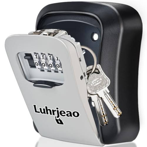 Luhrjeao Key Lock Box, XL LockBox with Code, Outdoor Waterproof Wall Mount