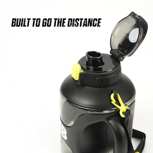 Image of MuscleBlaze Gym Gallon Water Bottle (Black, 2.2L) | Leakproof & BPA-Free | Athlete-Safe Build