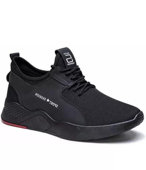 Image of Lightweight Breathable Sneakers for Men - All-Day ComfortSF Black