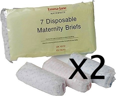 Emma Jane Disposable Maternity Briefs 2 Pack - Size 10/12