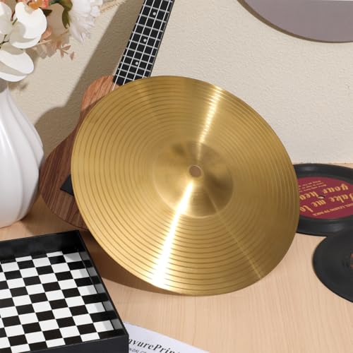 Toddmomy Trommel Becken Messing, 25 cm/10 Zoll Trommelbecken Teil Zubeh, Crash-Becken für Anfänger Schüler und Professionelle Schlagzeugspieler